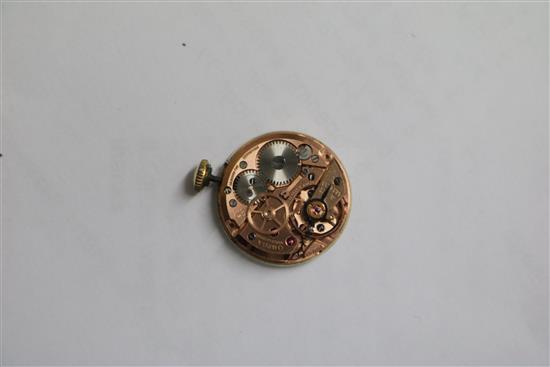 A ladys 9ct gold Omega manual wind wrist watch, on 9ct gold bracelet.